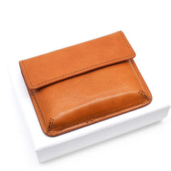 Leather Mens Card Wallet Slim Front Pocket Wallet Small Change Wallets for Men - iwalletsmen