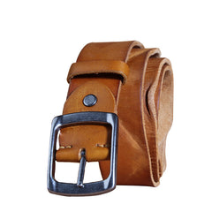 Genuine Leather Punk Rock Biker Trucker Mens Belt Men Black Coffee Belt for Men