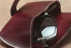 Handmade Mens Leather Glasses Case Glasses Box Glasses Holder For Men - iwalletsmen
