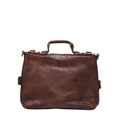 Cool Leather Mens Briefcase 14inch Laptop Bag Work Handbag Shoulder Bag Business Bag for Men - iwalletsmen