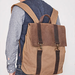 Canvas Mens Cool Backpack Canvas Travel Bag Canvas School Bag for Men - iwalletsmen