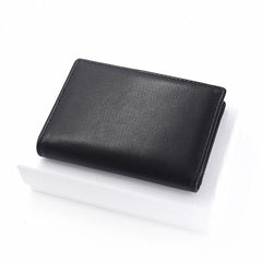 Leather Black Coffee Mens Small Card Wallet Coin Wallet Front Pocket Wallet for Men - iwalletsmen