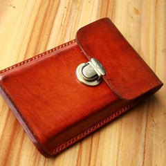 Handmade Cool Leather Belt Pouch Mens Waist Bag Cell Phone Holsters for Men - iwalletsmen