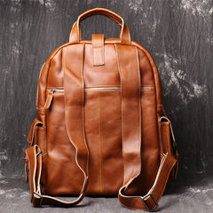 Cool Leather Mens 15inch Computer Bag Satchel Backpacks Travel Backpack Backpack for Men - iwalletsmen