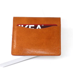 Cool Leather Mens Slim Card Wallet Front Pocket Wallets Small Change Wallet for Men - iwalletsmen