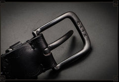 Handmade Genuine Leather Mens Belt Custom Cool Leather Men Black Belt for Men