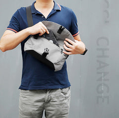 Cool Oxford Cloth PVC Men's Sling Bag Chest Bag One Shoulder Backpack For Men - iwalletsmen