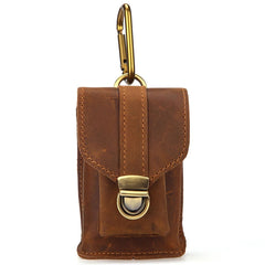 Cool Brown Leather Cigarette Case Belt Pouches BELT Cigarette Holder For Men - iwalletsmen