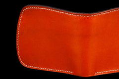 Handmade Leather Bifold Mens billfold Wallet Cool Slim Wallet Biker Wallet for Men