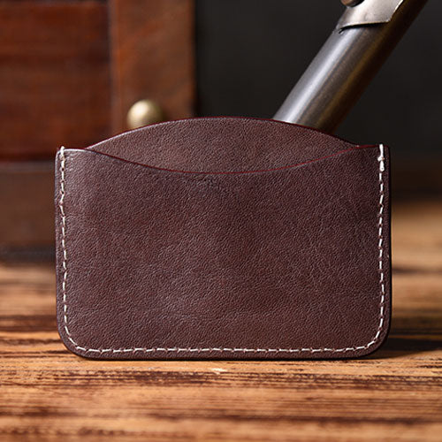 Handmade Mens Cool billfold Leather Wallet Men Small Card Slim Wallets Bifold for Men - iwalletsmen