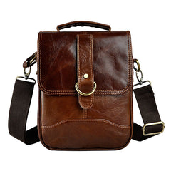 Cool Vintage Leather Mens Small Side Bag Messenger Bag Shoulder Bags for Men - iwalletsmen