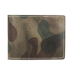 Cool Leather Mens Camouflage License Wallet Front Pocket Wallet Slim Card Wallet for Men - iwalletsmen