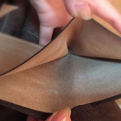Handmade Leather Mens Cool billfold Leather Wallet Men Slim Wallet Bifold for Men