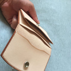 Handmade Leather Mens Cool Slim Leather Envelope Wallet Men Small Wallets Bifold for Men