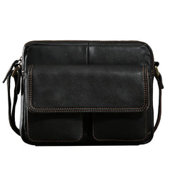 Handmade Leather Mens Cool Shoulder Bag Messenger Bag Chest Bag Bike Bag Cycling Bag for men