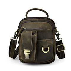 Vintage Leather Belt Pouches for Men Waist Bag BELT BAG Shoulder Bags For Men - iwalletsmen
