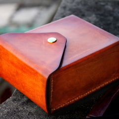 Handmade Brown Leather Belt Pouch Mens Waist Bag CIGARETTE Pouch for Men - iwalletsmen