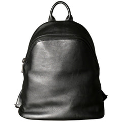 Genuine Leather Mens Cool Backpack Sling Bag Large Black Travel Bag Hiking Bag for men