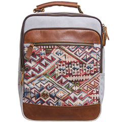 Vintage Canvas Gray Mens Backpack Canvas Travel Bag Canvas School Bag for Men - iwalletsmen