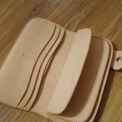 Handmade Leather Biker Wallet Mens Cool Chain Wallet Trucker Wallet with Chain
