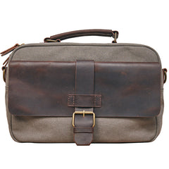 Mens Canvas Gray Cool Messenger Bag Side Bag Canvas Handbag for Men - iwalletsmen