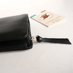 Cool Black Mens Leather Bifold Long Wallet Phone Soft Leather Long Wallet for Men - iwalletsmen