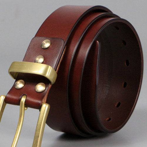 Handmade Genuine Custom Leather Mens Leather Men Brown Black Belt - iwalletsmen