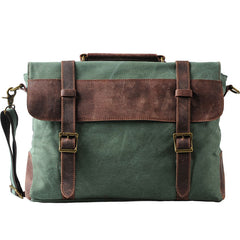 Mens Canvas Leather Cool Side Bag Messenger Bag Canvas Handbag for Men - iwalletsmen