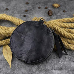 Mens Brown Leather Coin Purse Coin Pouch Change Case Mini Leather Pouch For Men and Women - iwalletsmen