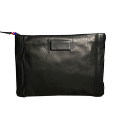 Genuine Leather Mens Clutch Cool Slim Wallet Zipper Clutch Wristlet Wallet for Men