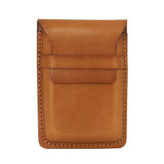 Badass Leather Mens Card Wallet Front Pocket Wallets Small Slim Wallet Change Wallet for Men - iwalletsmen