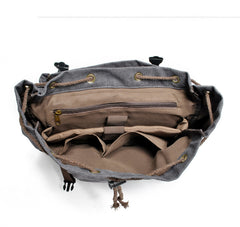 Cool Canvas Mens Retro Large 15‘’ Backpack Travel Backpack Hiking Backpack for Men - iwalletsmen