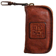 Handamde Genuine Leather Mens Cool Key Wallet Car Key Holder Car Key Case for Men