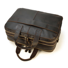 Brown Leather Mens 16 inches Laptop Work Bag Handbag Briefcase Shoulder Bags Business Bags For Men - iwalletsmen