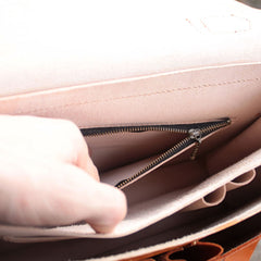 Cool Handmade Leather Mens Messenger Bag Briefcase School Bag for men - iwalletsmen