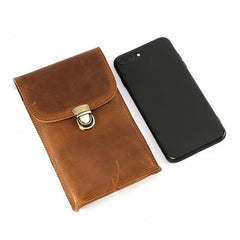 Cool Leather Men's Cell Phone Holsters Belt Pouch Belt Bag Waist Bag For Men - iwalletsmen