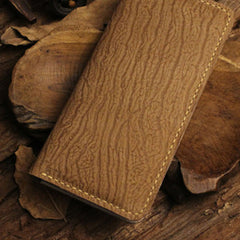 Handmade Leather Mens Cool Travel Long Wallet Card Holder Card Slim Clutch Wallets for Men