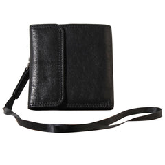 Genuine Leather Mens Cool billfold Leather Wallet Men Small Wallets Trifold for Men