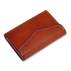 Leather Mens Card Wallet Front Pocket Wallets Cool Small Change Wallet for Men - iwalletsmen