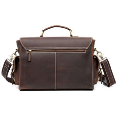 Brown Leather 13 inches SLR Camera Side Bag Messenger Bags HandBag for Men - iwalletsmen