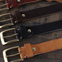 Genuine Leather Punk Rock Biker Trucker Mens Belt Men Black Coffee Belt for Men