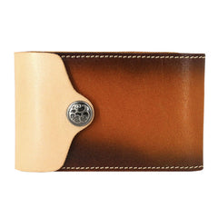 Unique Leather Mens Card Wallet Front Pocket Wallets Small Change Wallet for Men - iwalletsmen