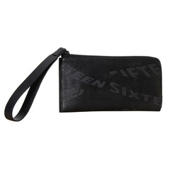 Handmade Leather Mens Clutch Cool Slim Wallet Zipper Clutch Wristlet Wallet for Men