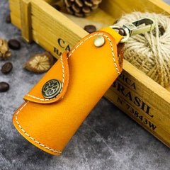 Cool Black Leather Men's Key Wallet Car Key Red Holder Key Holder For Men - iwalletsmen
