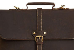 Vintage Mens Leather Briefcase Business Handbag Shoulder Bags For Men - iwalletsmen