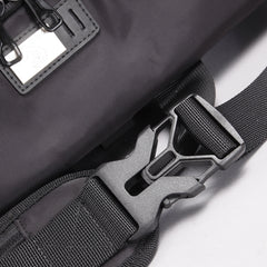 Cool Nylon Cloth Men's Black Large One Shoulder Backpack Chest Bag For Men - iwalletsmen
