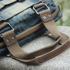 Fashion Blue Denim Mens Womens HandBag Courier Bags Blue Jean Messenger Bags For Women - iwalletsmen