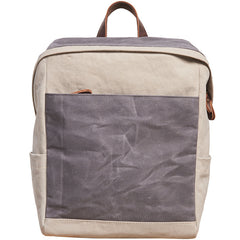 Canvas Gray Mens Cool Backpack Canvas Travel Bag Canvas School Bag for Men - iwalletsmen