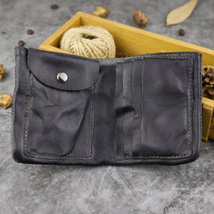 Coffee Leather Bifold Wallets For Men Mens Wallet With Coin Pocket Male Wallet With Coin Pocket