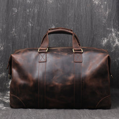 Vintage Large Leather Men's Travel Bag Overnight Bag Weekender Bag For Men - iwalletsmen